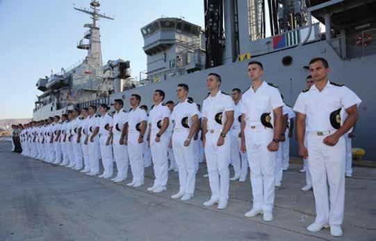 Από την τελετή αναχώρησης για τον Θερινό Εκπαιδευτικό Πλου της Σχολής Ναυτικών Δοκίμων κα της Σχολής Μονίμων Υπαξιωματικών
