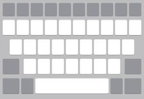 This option is available on the QWERTY, QWERTZ and AZERTY keyboards. This function may not be supported for some languages.