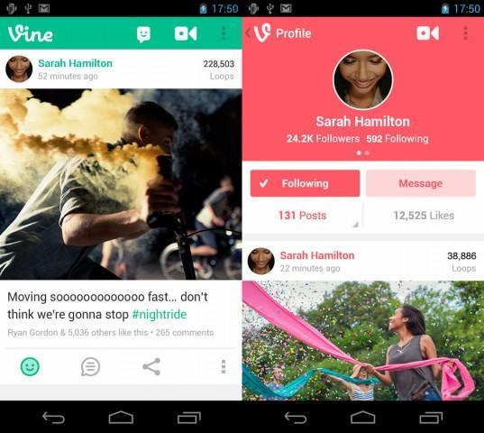 Πρόκειται για μία δημοφιλή mobile social εφαρμογή λήψης, διαμοιρασμού και επεξεργασίας βίντεο, μέγιστης διάρκειας 6 δευτερολέπτων.