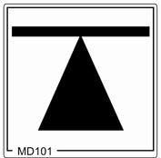 Қауіпсіздік техникасының жалпы ережелері MD 100 Бұл пиктограмма агрегатты тиеу кезіндегі арқан жіптерді бекіту нүктелерін білдіреді.