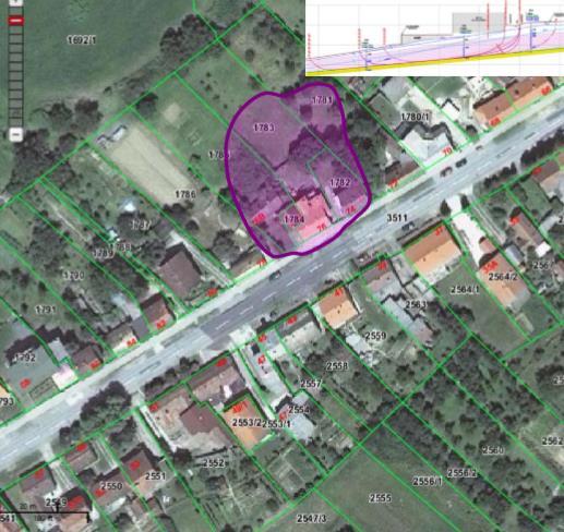 5. Praktičan primjer 5.1 Opis problema U gradu Našice nekoliko godina već postoji problem nestabilnosti i oštećenja u ulici Kralja Tomislava Kbr. 74-76.