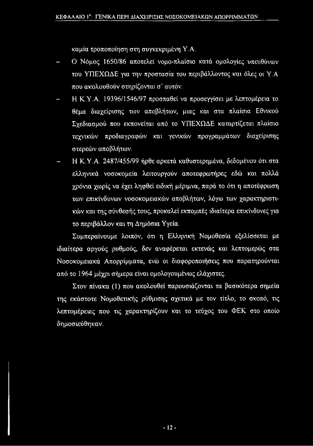 ΥΠΕΧΩΔΕ καταρτίζεται πλαίσιο τεχνικών προδιαγραφών και γενικών προγραμμάτων διαχείρισης στερεών αποβλήτων. - Η Κ.Υ.Α.