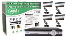 exterior Conexiune SATA2 pentru un HDD de până la 3 TB 4 intrări video BNC / 3 ieşiri video: BNC,VGA,HDMI Conexiune USB 2.