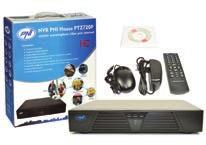 infraroşu: 36 Compensare automată de lumină Kit DVR şi 4 camere de exterior PNI PTZ04 Kitul de supraveghere video PNI PTZ04 constă într-un DVR și 4 camere de exterior.