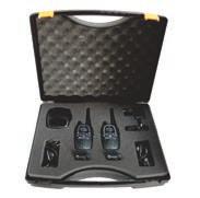 alimentator de perete dual, 1 încărcător tip talpă cu 2 sloturi, 2 acumulatori, 2 microfoane cu difuzor. Pachetul Midland G7 Valibox vine cu căşti incluse cu buton PTT/VOX.