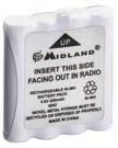 Linia Midland/Alan 777 Cod C783 Acumulator BP-G6/G8 800mAh Ni-MH Compatibil cu: Midland G8, G6, G5 M24, M48, M99 Cod C881 Acumulator TBP-1167 1600 mah Li-Ion Compatibil cu: TTi TX-1446 Cod TBP-1167