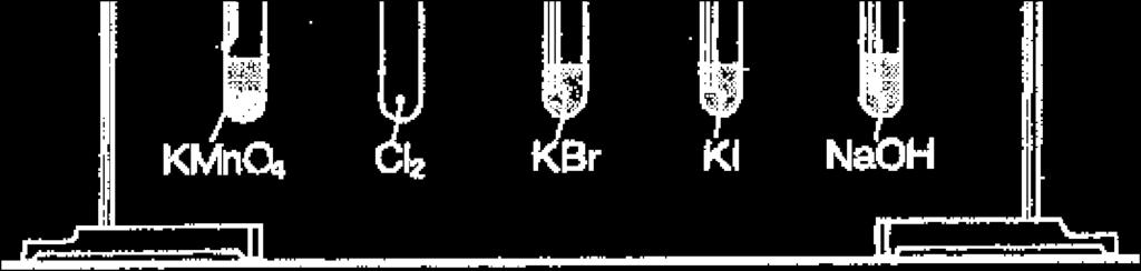 Dobivanje klora, broma i joda 2KMnO 4 (c) + 16HCl(aq) 5Cl 2 (g) + 2MnCl 2 (aq) +