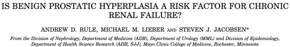 3 biasses: Clinical trials have a healthy volunteer bias and they generally exclude men without at least moderate lower urinary tract symptoms.