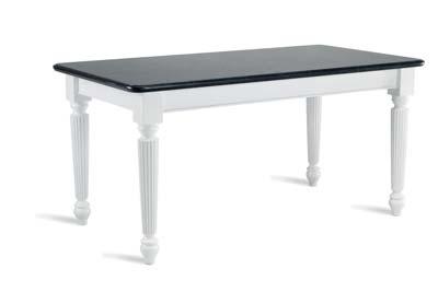 TABLE BASE WITH STRIPED LEGS AND WITH QUARTZ TOP, SIZE 130X85 AND 160X85. AVAILABLE IN COLOURS TO MATCH DOORS.