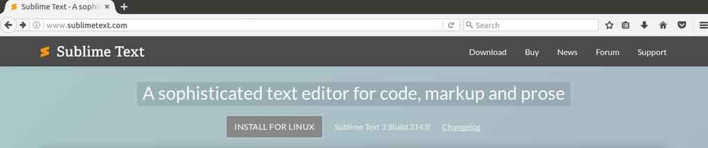5.1.6 Εγκατάσταση Sublime Για την συγγραφή κώδικα στο εργαστηριακό περιβάλλον θα χρησιμοποιήσουμε ως text editor το Sublime 3. Για την εγκατάσταση του πραγματοποιούμε πρόσβαση στην αρχική σελίδα www.