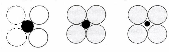 Exemplul 3-1. Fierul (Fe) are o structură cvc la temperatura camerei cu raza atomică 1.24Å. Calculaţi-i densitatea (masa atomică a Fe = 55.85 g/mol).