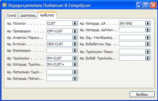Παραμετροποίθςθ Πωλιςεων & Ειςπράξεων Στθν ςυνζχεια καταχωρϊ τζςςερα πρότυπα εγγραφϊν: ζνα για Συμψθφιςτικζσ Εγγραφζσ Γενικισ Λογιςτικισ, ζνα
