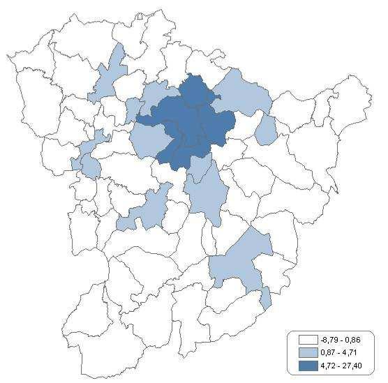 Mapa 212. Índice de dinamicidade. Fonte: Otero, R. e Gómez, S.