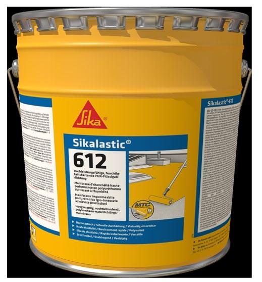 Sikalastic -612 Moisture Triggered Chemistry 10 min Sikalastic -612 Ενός συστατικού, επαλειφόμενη, ελαστική,