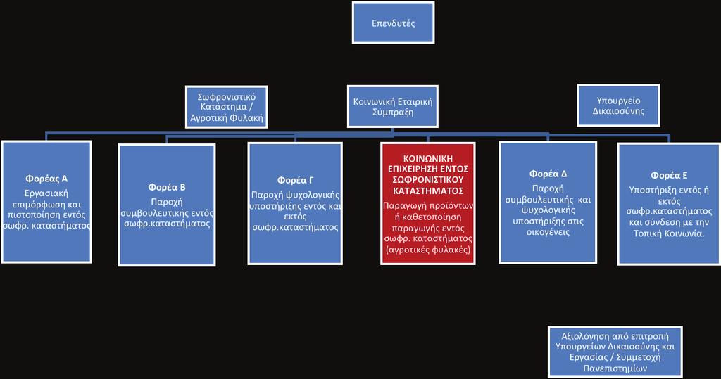 Εικόνα 1 - Υπόδειγμα δομής προγράμματος με ίδρυση Κοινωνικής Επιχε