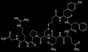 dezmopresín 1-dezamino-8-arginínvazopresín, C 46 H 64 N 14 O 12 S 12, M r 1069,217; izomér arginínvazopresínu (ADH), oktapeptid. Používa sa v th.