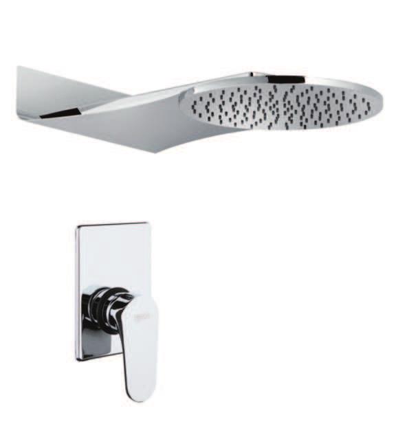 art. 75 CR 6508 Miscelatore doccia incasso con soffione a muro Built-in shower mixer with wall shower head Mitigeur douche à encastrer avec pomme de douche mural art.