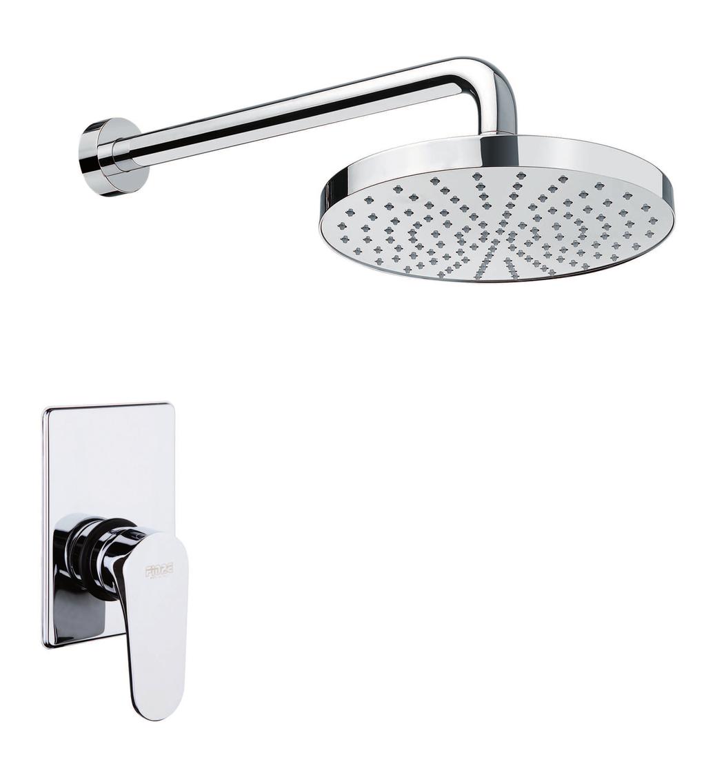 75 CR 6507 Miscelatore doccia incasso con deviatore, soffione a muro, presa d acqua e duplex Built-in shower mixer with diverter, wall shower head, intake of water, shower