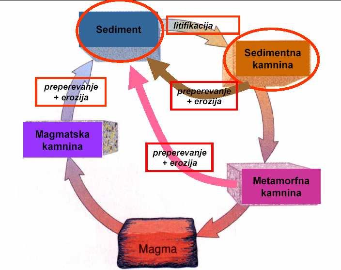 Sedimentne kamnine so skozi celotno geološko zgodovino nastajale v vseh naravnih okoljih kot jih poznamo