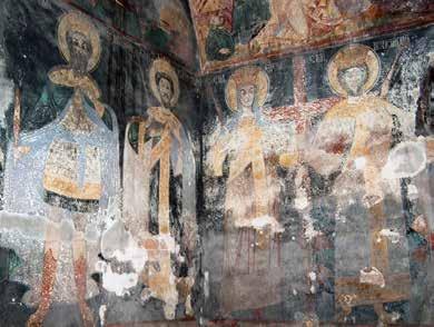 526 Мирослава Костић Fig. 1 Saint Constantine and Helen, wall painting of the north choir in naos of Monastery Bođani, Hristofor Džefarović, 1737. Сл.