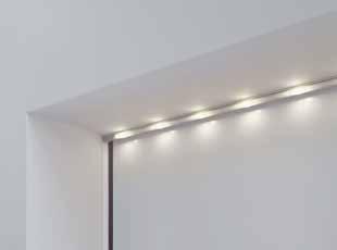 Φωτισμός LED για πόρτες Η ράγα φωτισμού LED με ουδέτερο λευκό φως φωτίζει υπέροχα την γκαραζόπορτα και την πλαϊνή πόρτα σας.