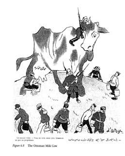 БАЛКАНСКИТЕ ВОЈНИ XX сл. 17 Крава за молзење (османлиска карикатура, 1909) Но на сите им беше летнала чивијата од паметот.