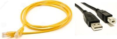 Εικόνα 35 Καλώδια Ethernet, USB τύπου Α Β Δίοδοι Leds: Τα Leds εκπέμπουν φως στην ορθή πόλωση τους και κατασκευάζονται σε διάφορα χρώματα (πχ. Κόκκινο, πράσινο, κίτρινο, άσπρο).