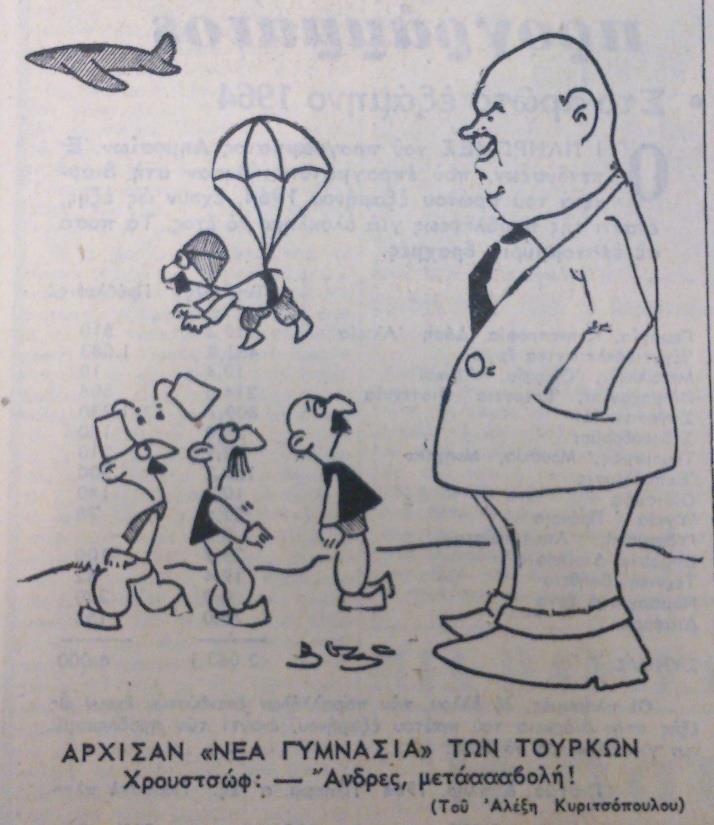 O Nikita Khrushchev, με το επιβλητικό ανάστημά του, φράσσει τον δρόμο