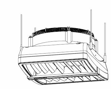 Suportul inclus trebuie sa fie fixat prin suruburile M8 cu piulitele aferente. Instalarea diblurilor de montaj Pentru a monta aeroterma la tavan utilizati dibluri de montaj M8.