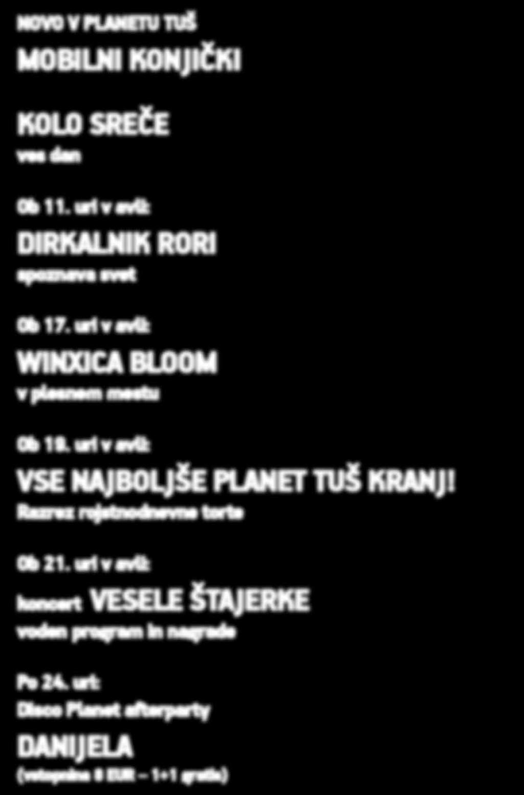 NOVO V PLANETU TUŠ MOBILNI KONJIČKI KOLO SREČE ves dan Ob