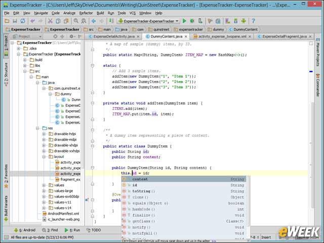 Εικόνα 25 - Παράδειγμα έξυπνης αυτοσυμπλήρωσης κώδικα Ανάλυση κώδικα κατά την επεξεργασία (On-the-fly Code Analysis).