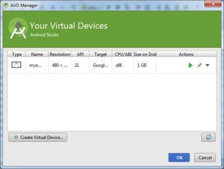 3.2.1 Εργαλεία Εικονικών Συσκευών (Android Virtual Device Tools AVD) Διαχειριστής Εικονικών Συσκευών (Android Virtual