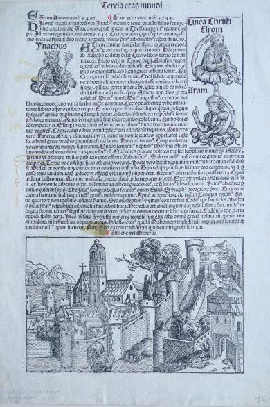 Άποψη της Αθήνας από το έργο του Schendel "Nyremberg Chronicles" Νυρεμβέργη 1493.