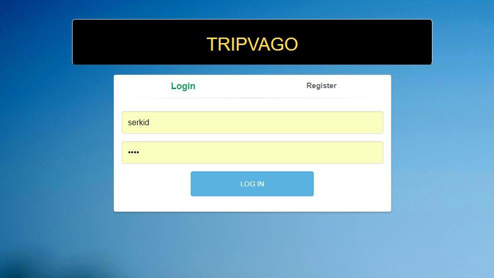 Επιλέγοντας «Sign In» από το navigation menu ο χρήστης μεταφέρετε στην σελίδα login/register.