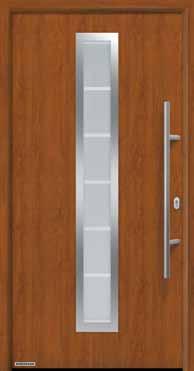 Δίχρωμες οικιακές πόρτες και πλευρικά συμπληρώματα Οικιακές πόρτες σε αρμονία με τις πόρτες δωματίων Διαμορφώστε την οικιακή πόρτα Thermo65 με Decograin Golden Oak, Dark Oak ή Titan Metallic CH 703