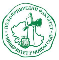 УНИВЕРЗИТЕТ У НОВОМ САДУ ПОЉОПРИВРЕДНИ ФАКУЛТЕТ Нови Сад, Трг Доситеја
