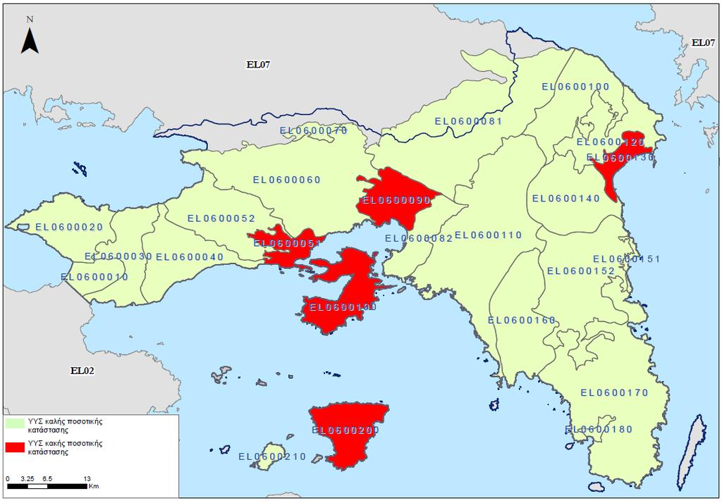 του ΥΔ Αττικής (EL06) 6-11: Χάρτης Ποσοτικής