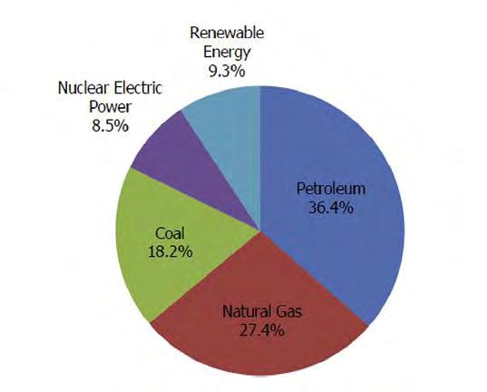 ΚΕΦΑΛΑΙΟ 5 Οξείδωση του Μεθανίου Παρασκευή και Χαρακτηρισμός των καταλυτών Στις ΗΠΑ, το φυσικό αέριο αποτελεί πάνω από το 27% της καταναλούμενης ενέργειας (Σχήμα 5.1.1).
