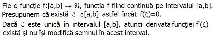 Metoda bisecţiei - constă în împărţirea