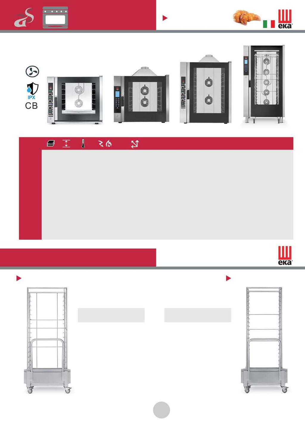 Φούρνοι Για σχάρα 60x40 Φούρνοι Για σχάρα 60x40 EKF 664 UD Αερόθερμος Φούρνος Combi με Ατμό EKF 664 UD EKF 664 G UD 6 ταψιά/ σχάρες 80 mm 3.635 EKF 664 G UD 4.720 100-275 100-260 8.4 13 93.2x92.6x82.