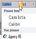Besedilo poravnamo na sredi celice.