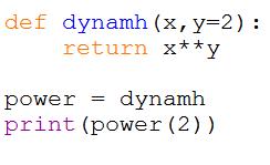 Εκτζλεςθ υνάρτθςθσ από τθν Python Η ςυνϊρτηςη μπορεύ να αλλϊζει όνομα κατϊ την εκτϋλεςη ό να ςυνδϋεται και με