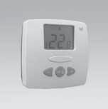 Termostat simplu 230 V Termostat simplu 24 V cu posibilitate de coborâre pe timp de noapte a temperaturii cu posibilitatea de branşare a unui senzor de temperatură cu exactitate de 0,5 K