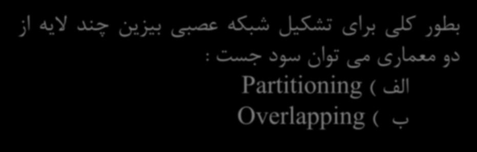 از الیه چند بیزین عصبی شبکه تشکیل برای کلی بطور : می