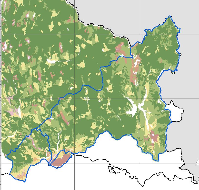 στη λεκάνη απορροής του ποταμού Μόρνου 28: Χάρτης εδαφικής απώλειας (SE)
