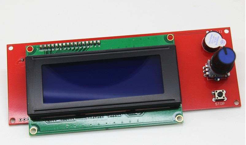 4.8 Έξυπνος ελεγκτής (LCD Οθόνη) Έξυπνος ελεγκτής (RepRap smart controller): [20],[21] Ο έξυπνος ελεγκτής είναι μια περιφερειακή μονάδα εισόδου/εξόδου του εκτυπωτή μας που αποτελείται από μια οθόνη