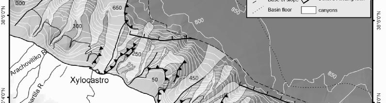slope, basin) and the major