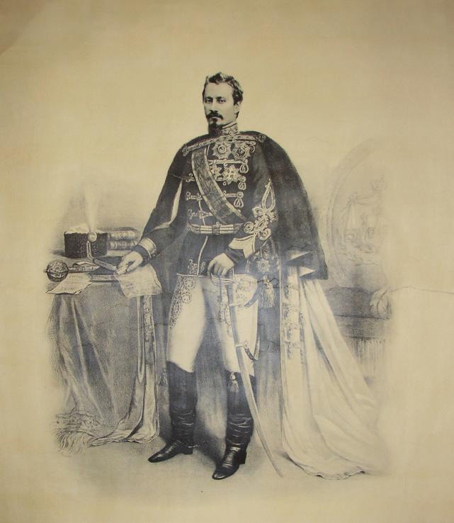 αντικείμενο εκμετάλλευσης οι πλουτοπαραγωγικές πηγές του. Χρησιμοποιώντας την Ιστορία, Φτιάχνοντας Ήρωες Πρίγκηπας Αλεξάνδρος Ιοαν Κούζα Λιθογραφία κατά τον Carol Pop de Szathmari, περίπου 1864.