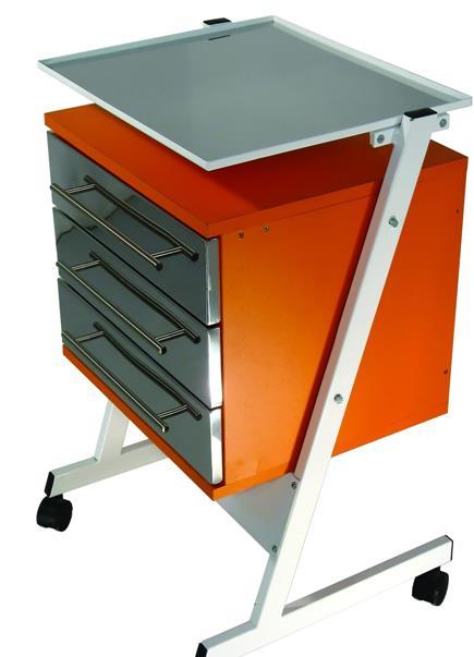 Fisier cu 3 sertare, dimensiune: 50x50x80(h) cm-f2s418 Structura din pal melaminat, culoare par salbatic si PFL melaminat culoare