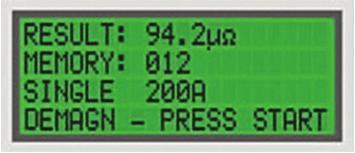 Microohmetre RMO-D cu funcţie de demagnetizare Caracreristici tehnice RMO200D RMO500D RMO600D Curentul de test 5 A-200 A 5 A-500 A 5 A-600 A Domeniul de măsură a rezistenţei 0,1 µω - 999,9 mω 0,1 µω